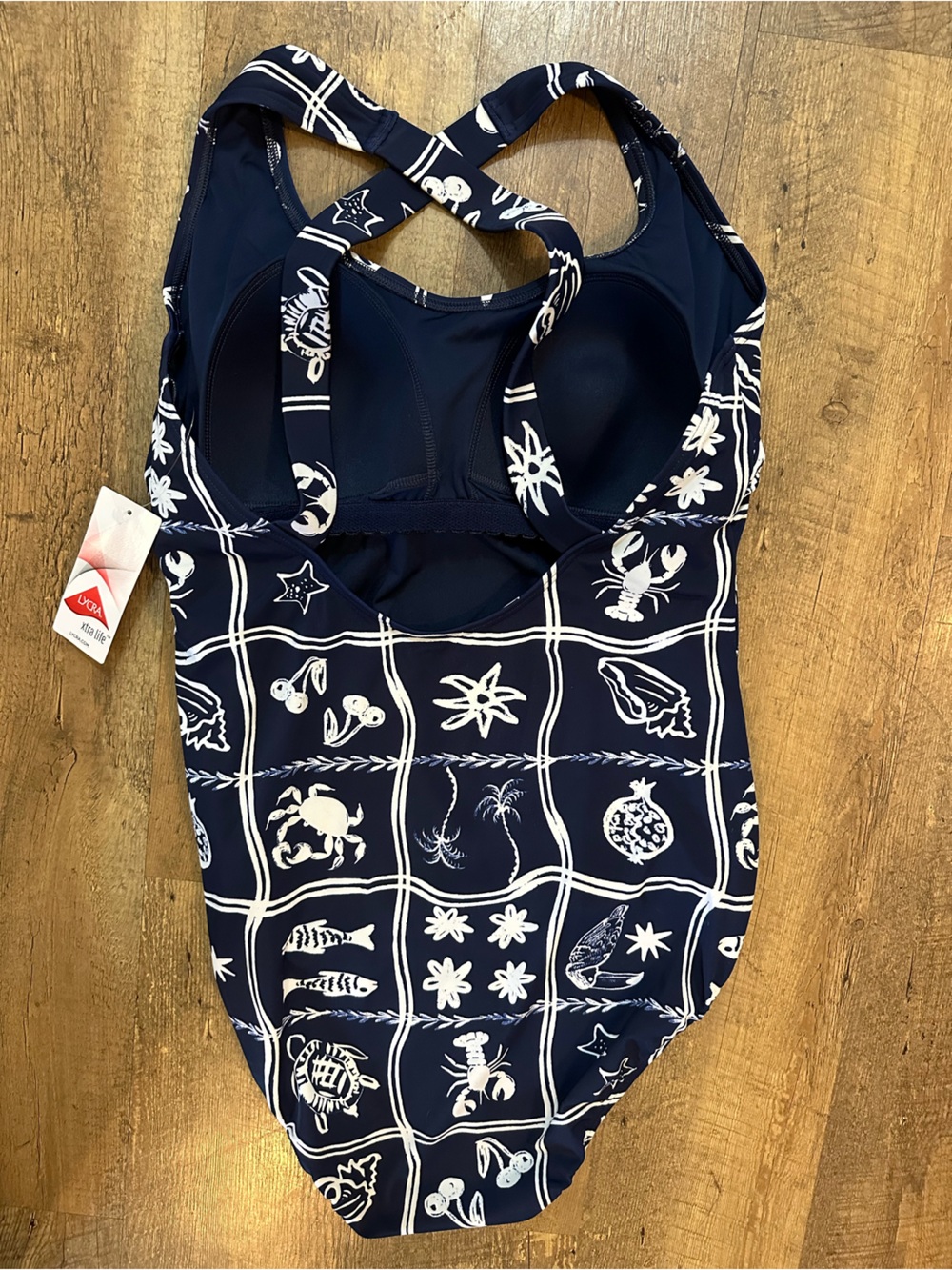 Lands' End Women’s Tugless X-back One Piece Swimsuit - Picture 2 of 6